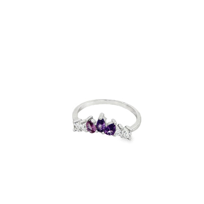 Amethyst Grace Trio Ring