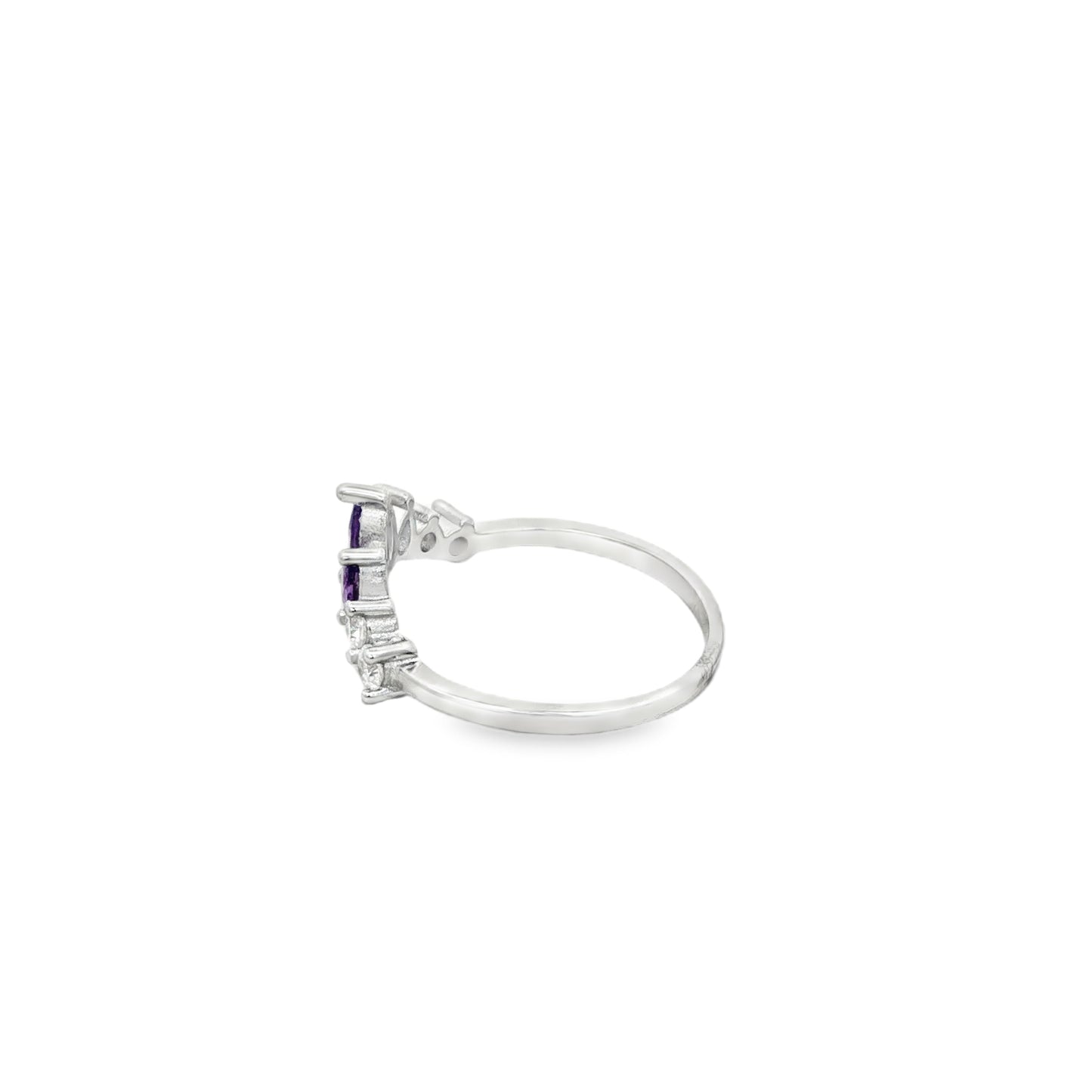 Amethyst Grace Trio Ring