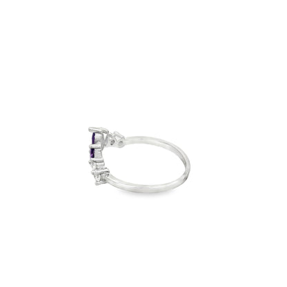 Amethyst Grace Trio Ring
