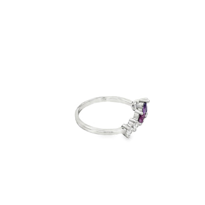 Amethyst Grace Trio Ring