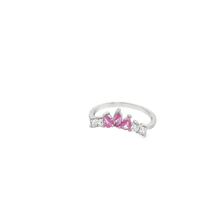 Pink Crown Blossom Ring