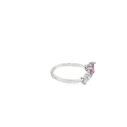 Pink Crown Blossom Ring