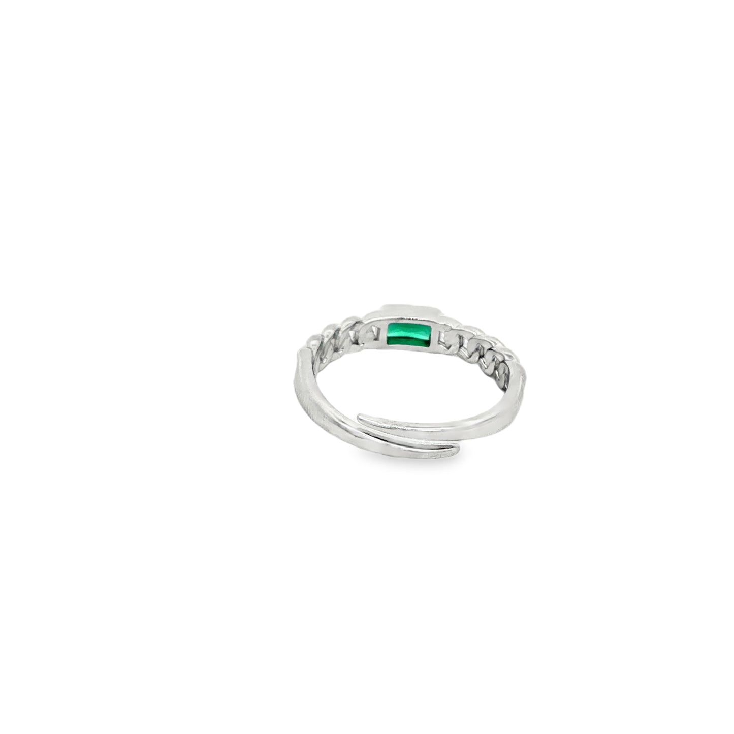 Emerald Twist Adjustable Ring