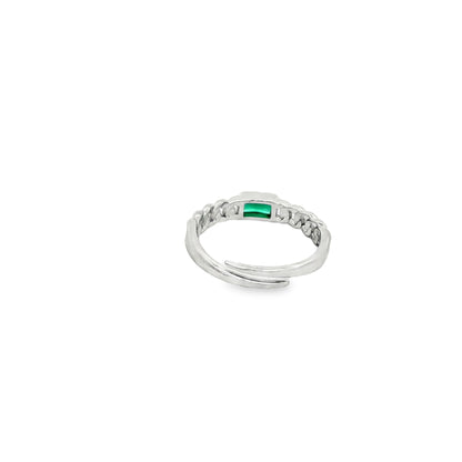 Emerald Twist Adjustable Ring