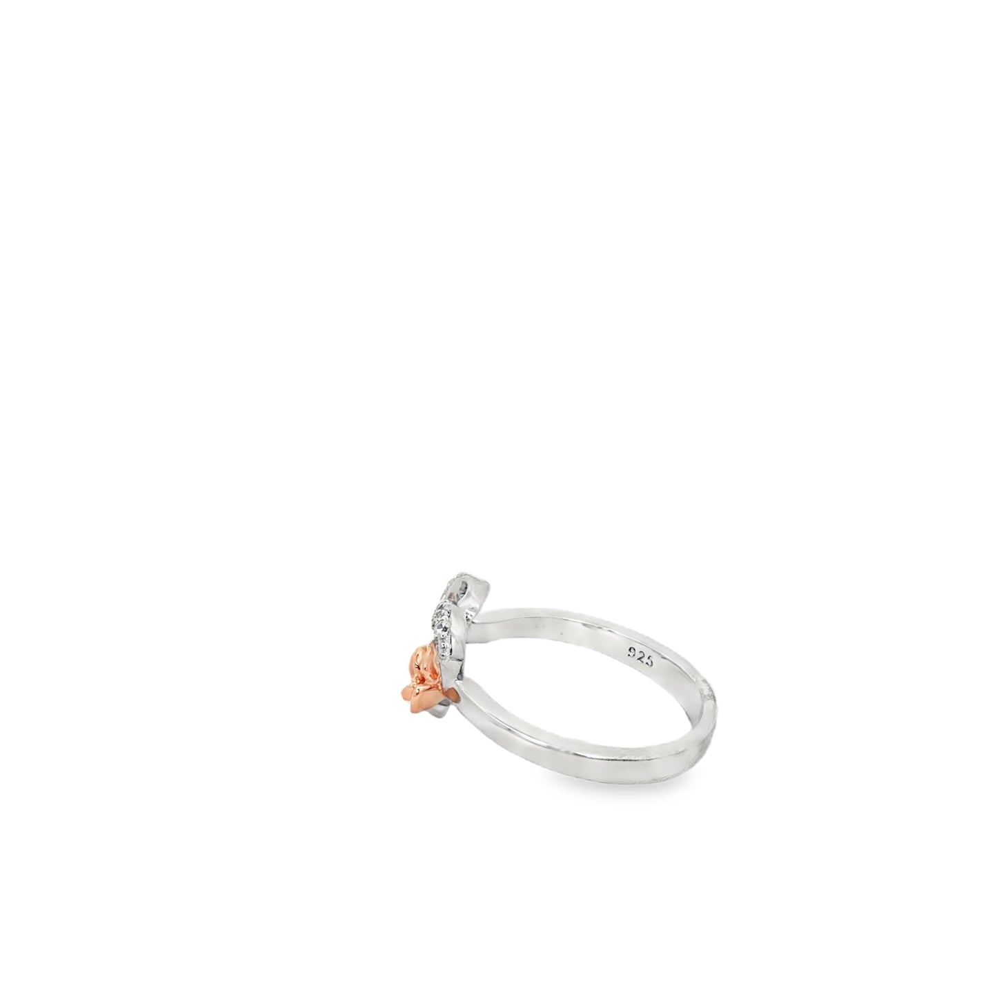 Rose Heart Charm Ring