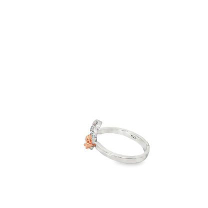 Rose Heart Charm Ring