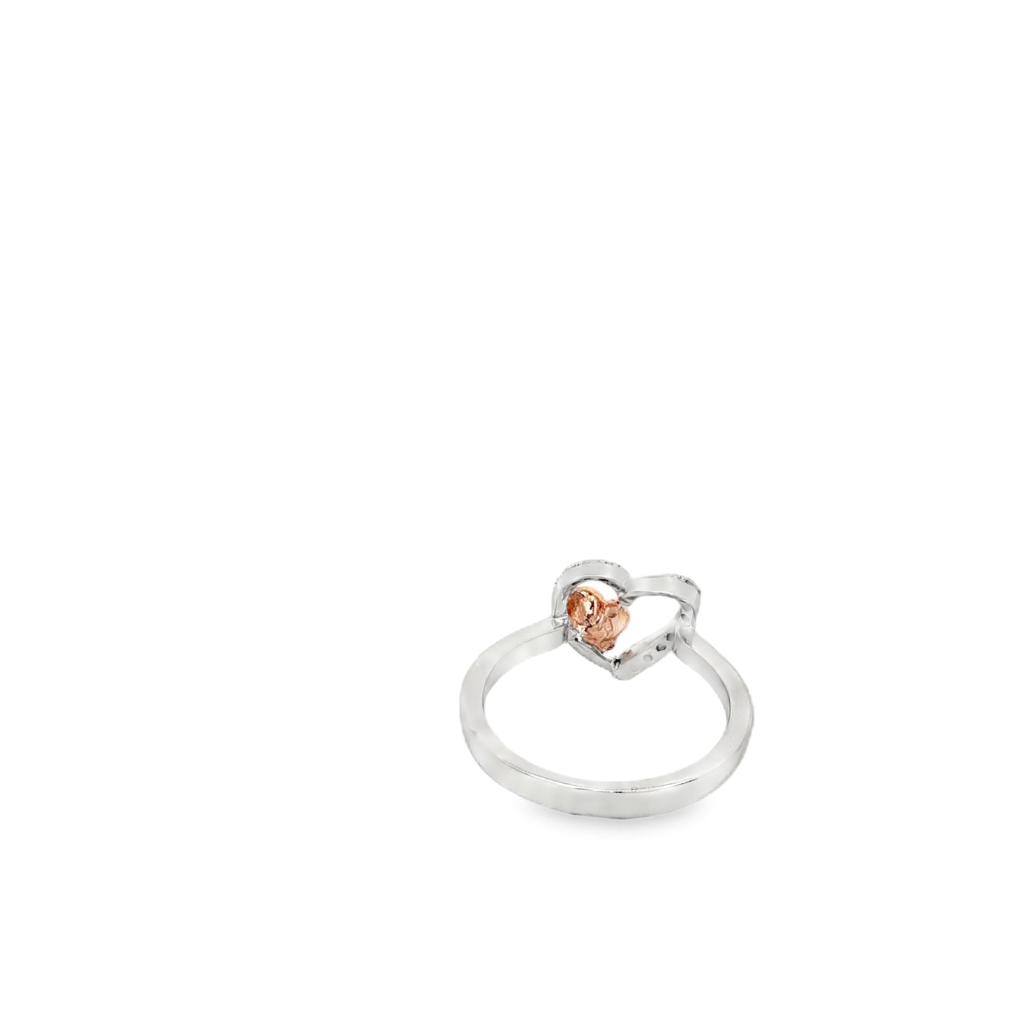 Rose Heart Charm Ring
