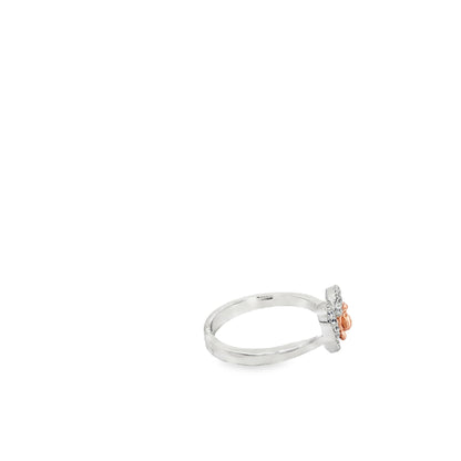 Rose Heart Charm Ring