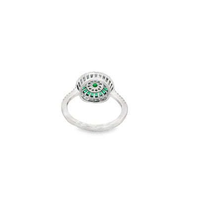 Emerald Halo Statement Ring