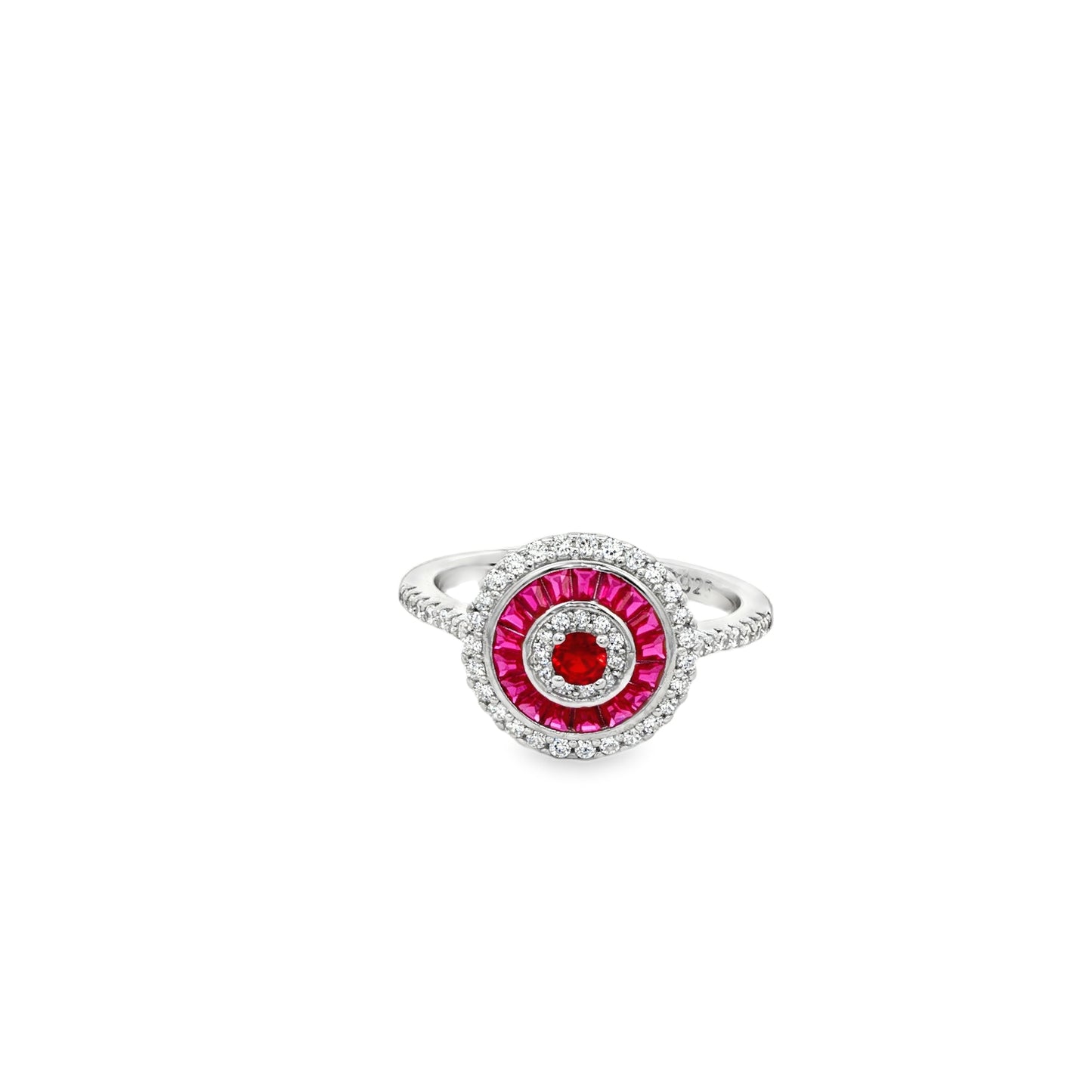 Pink Radiance Halo Ring