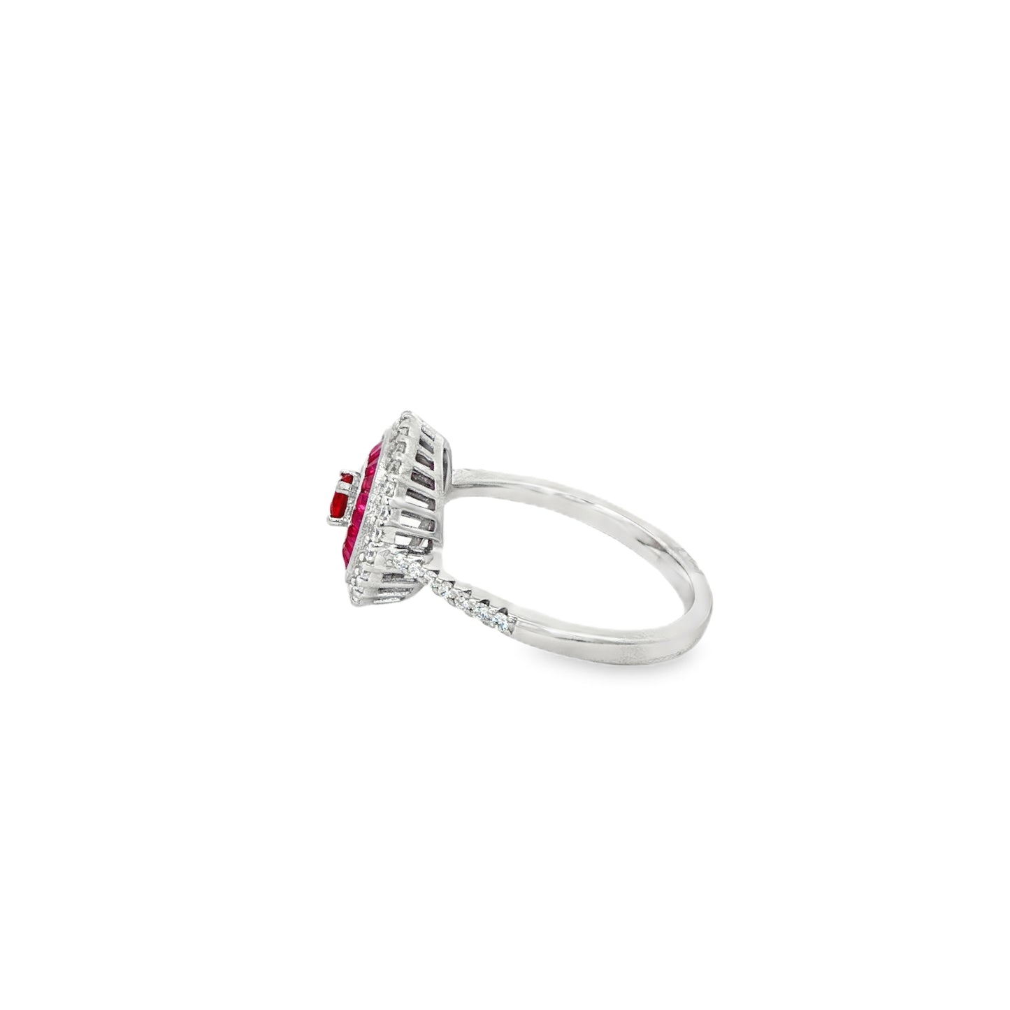 Pink Radiance Halo Ring