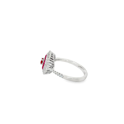 Pink Radiance Halo Ring