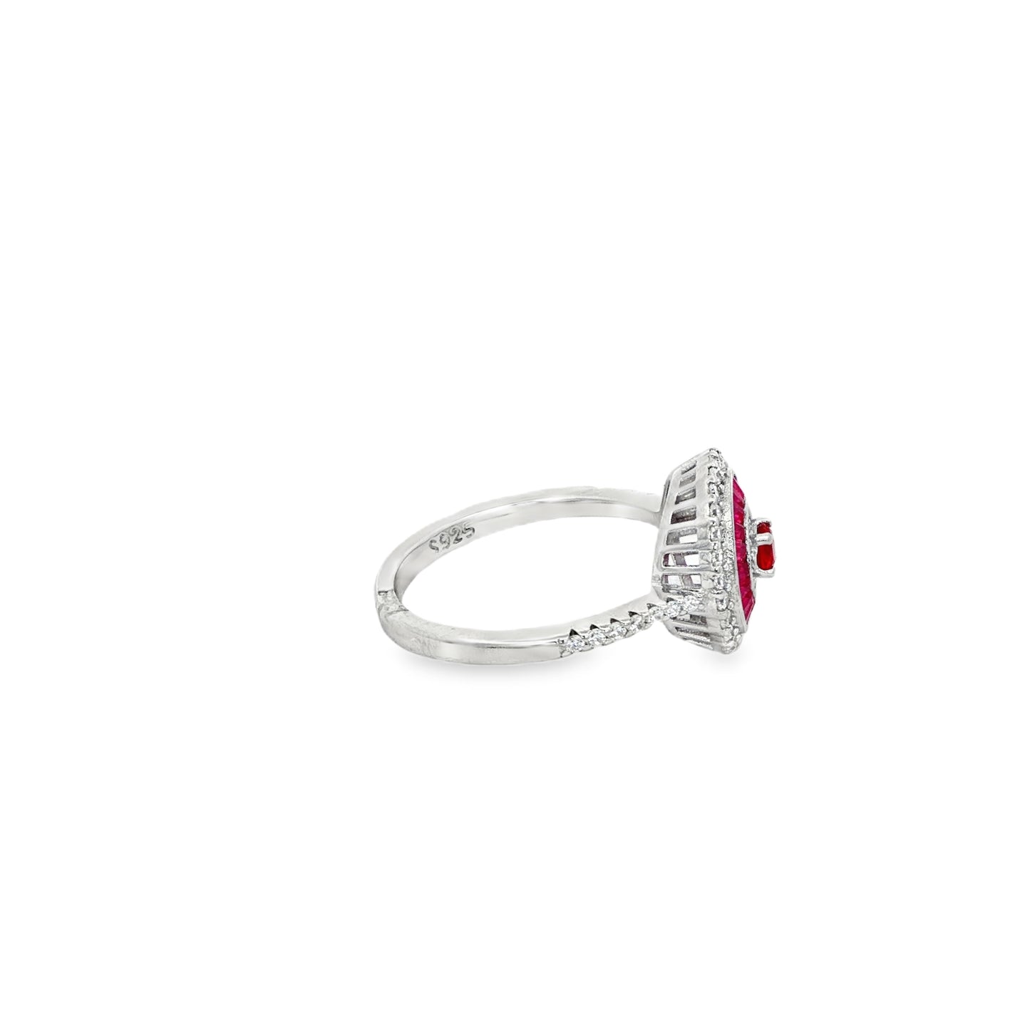 Pink Radiance Halo Ring