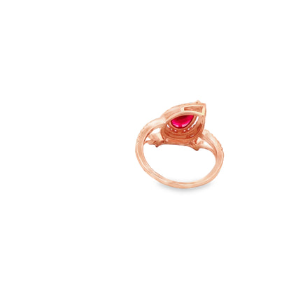 Royal Ruby Teardrop Ring