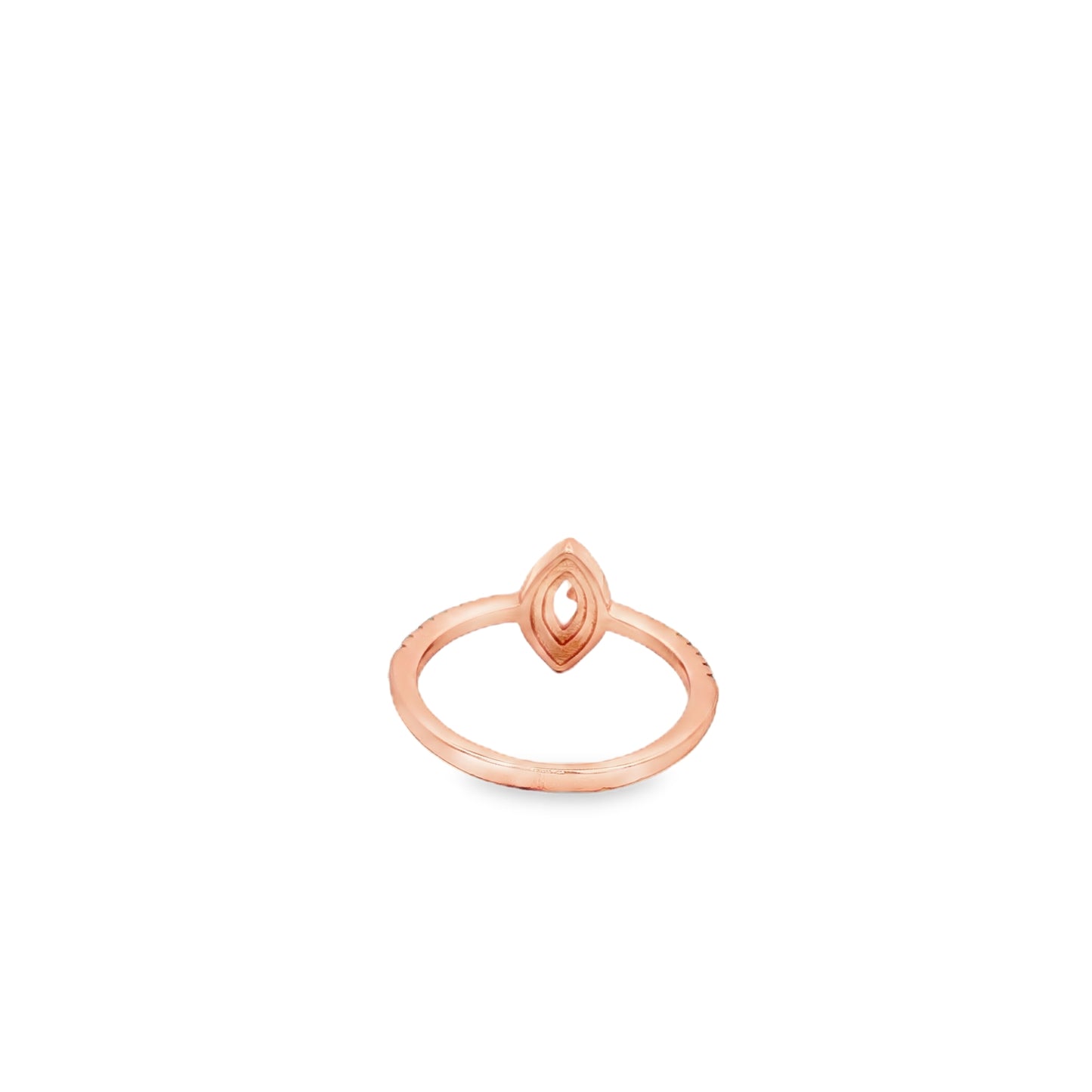 Rose silver  Marquise Halo Ring