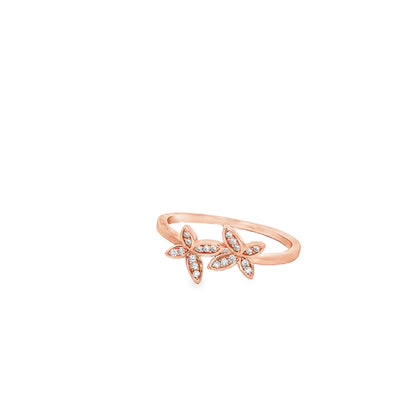 Blossom Spark Rose silver Ring