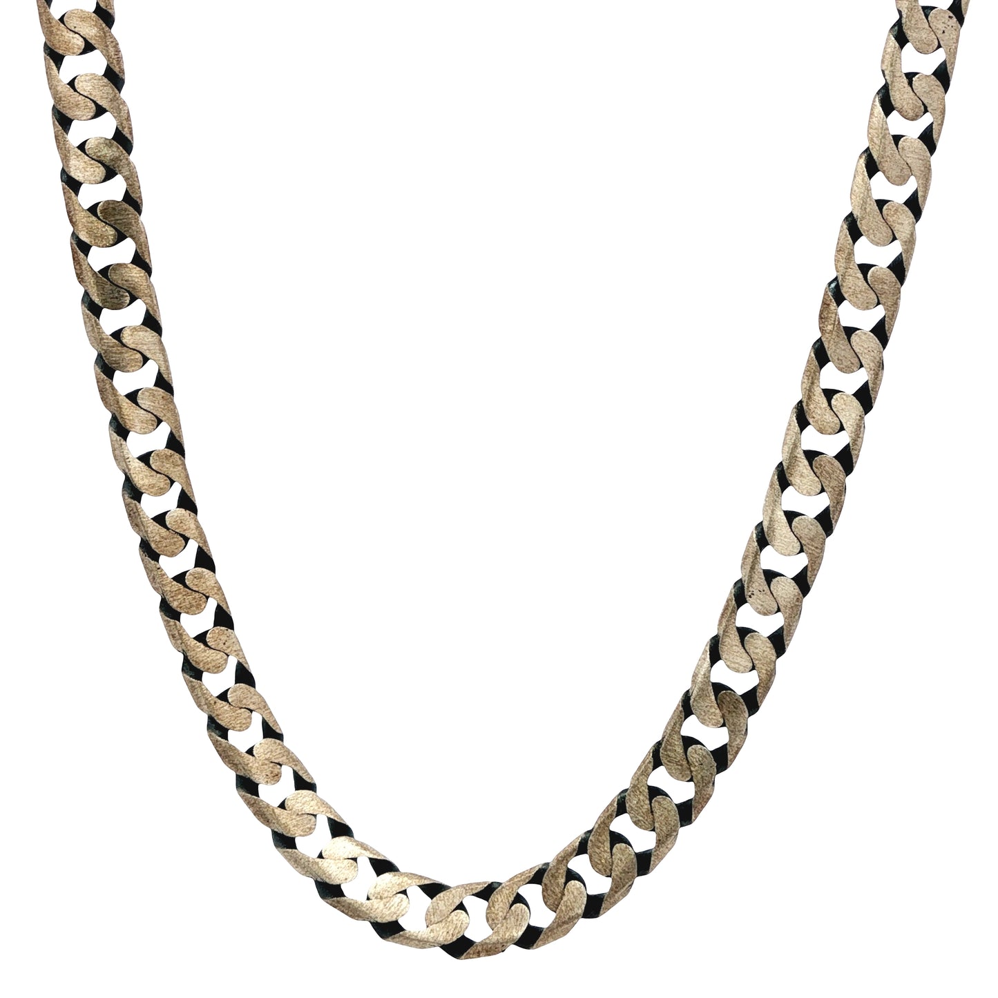 925 silver Dual-Tone Curb Chain