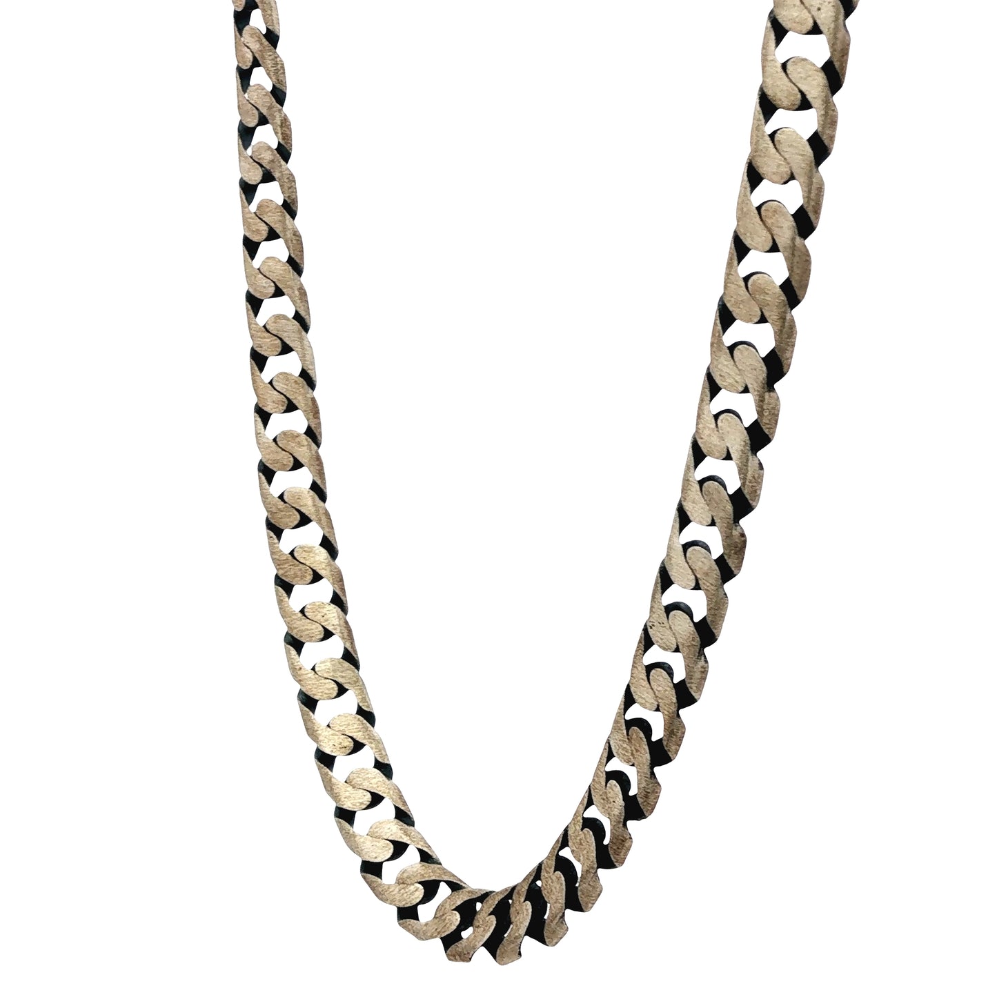 925 silver Dual-Tone Curb Chain