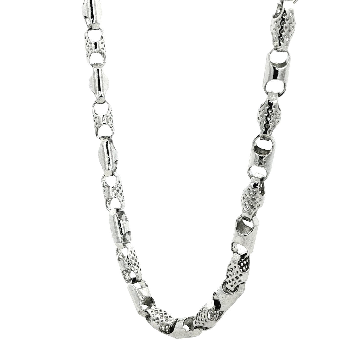 Designer Textured Link Chain