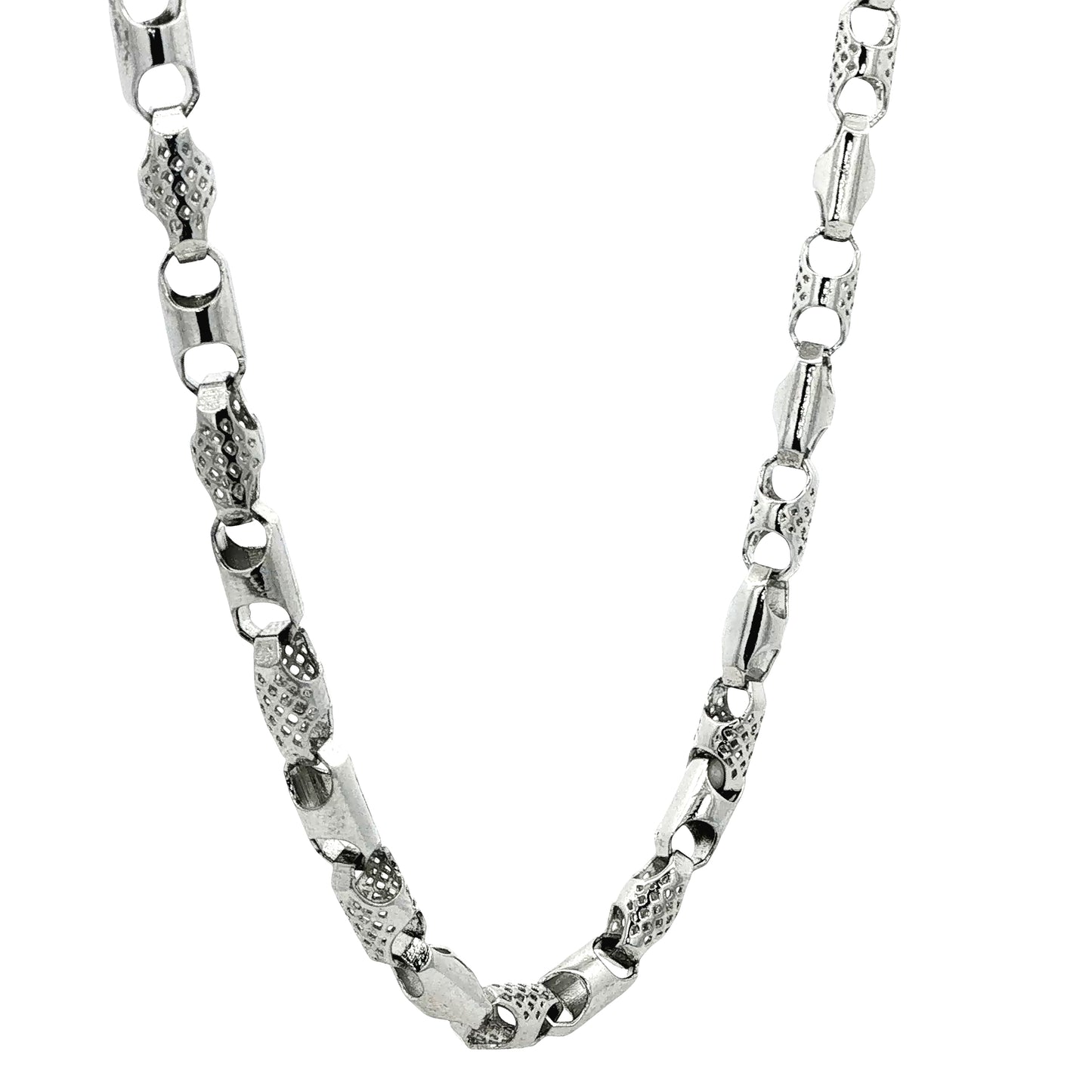 Designer Textured Link Chain