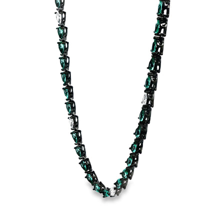 Aqua Marquise Gemstone Tennis Chain