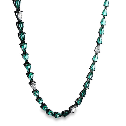 Aqua Marquise Gemstone Tennis Chain