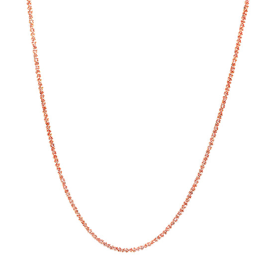 Rose Gold tone 925 silver Textured Chain