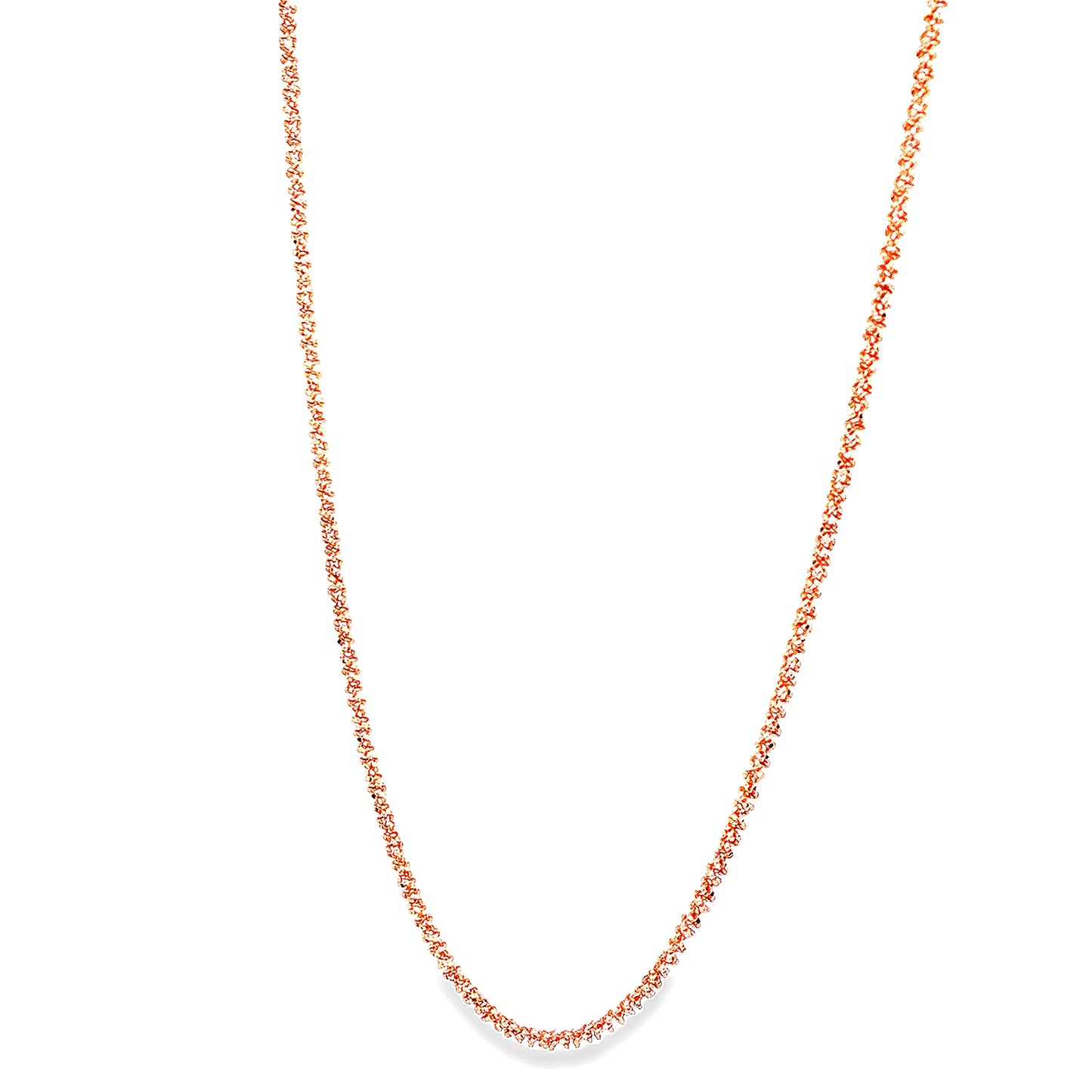 Rose Gold tone 925 silver Textured Chain