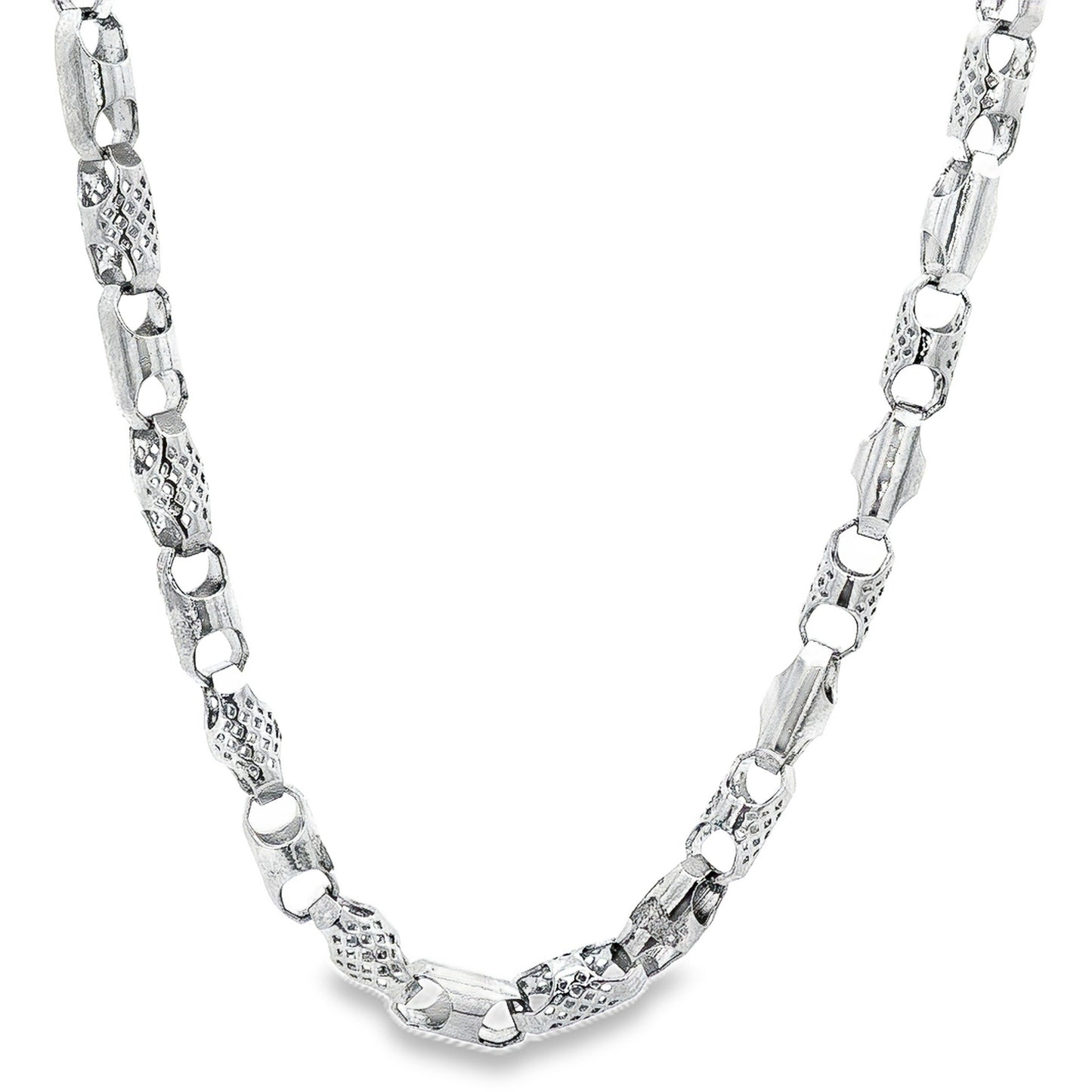 Silver Designer Geometric Chain