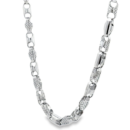 Silver Designer Geometric Chain