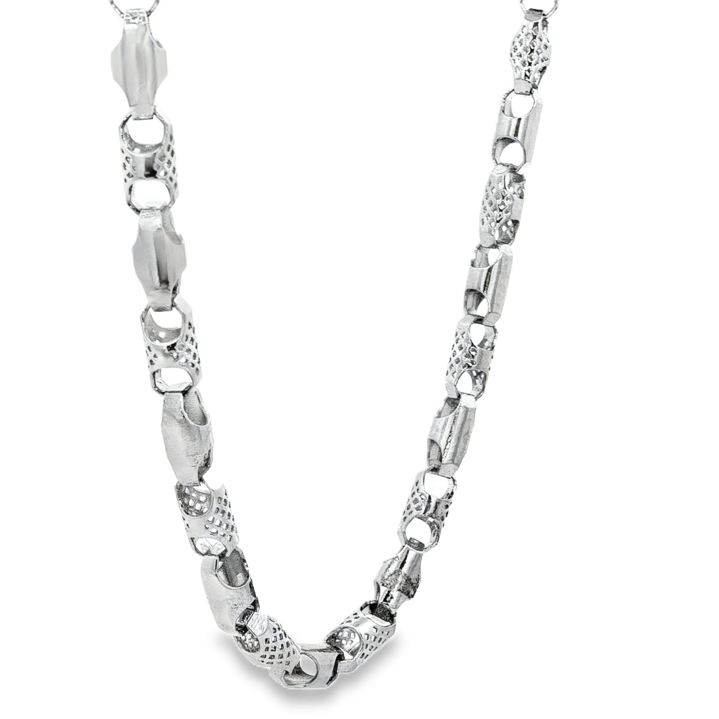 Silver Designer Geometric Chain