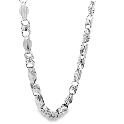 Silver Designer Geometric Chain
