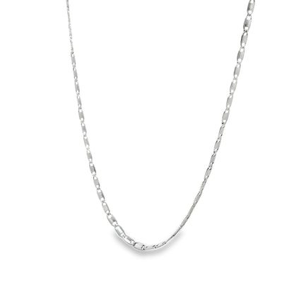 Silver Elongated Link Chain