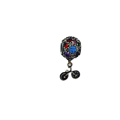 Multicolor Gemstone &amp; Bicycle Charm
