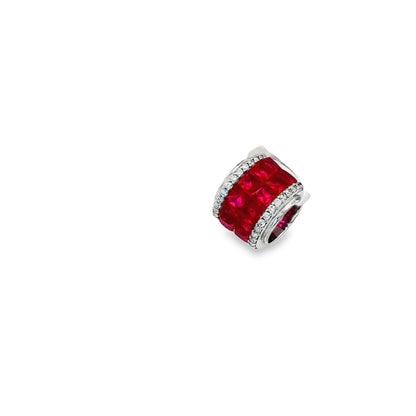 Ruby Red Enamel Charm