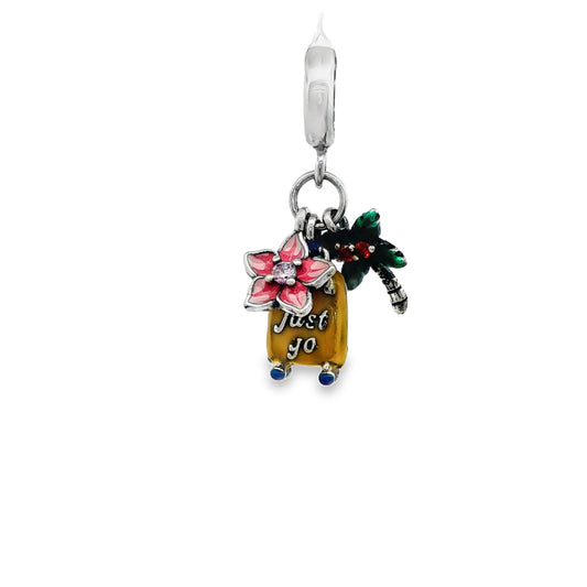 Colorful Floral “Just Do” Charm