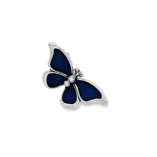 Elegant Blue Butterfly Charm