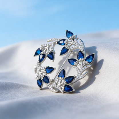 Azure Blossom Royale Brooch