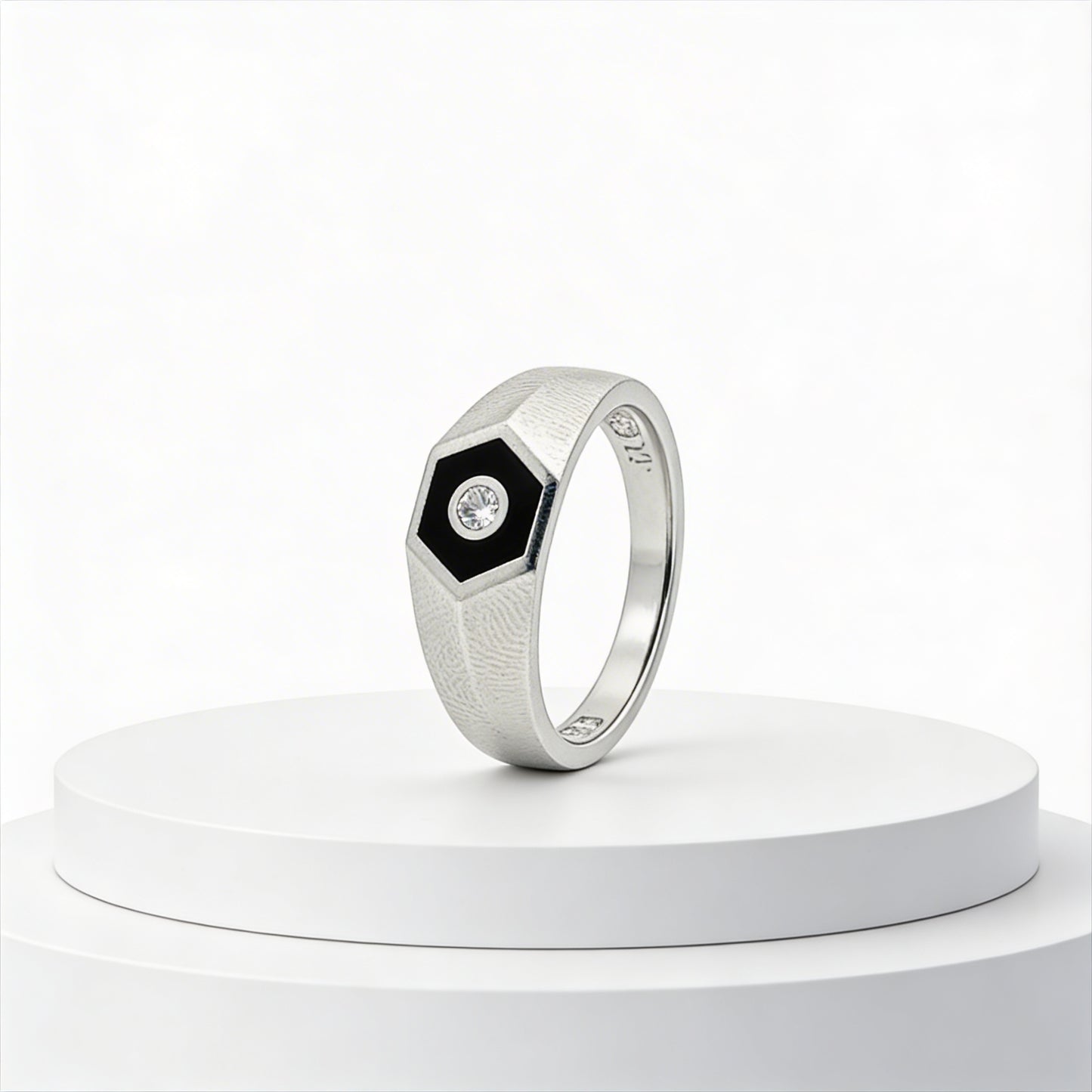 Hexa Noir Diamond Ring
