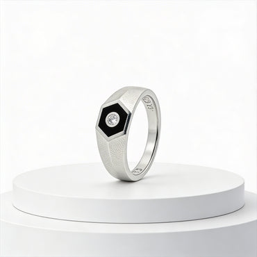 Hexa Noir Diamond Ring
