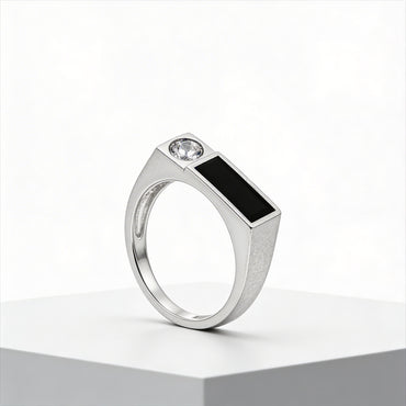 Midnight Bar Diamond Ring