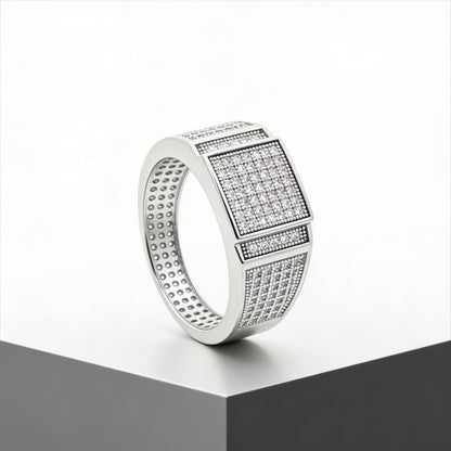Majestic Grid Diamond Band Ring