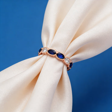 Midnight Sapphire Eternity Band