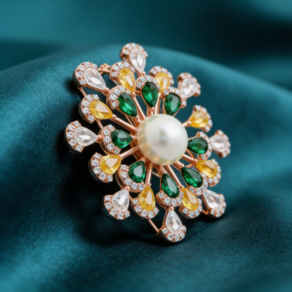 Radiant Pearl Bloom Brooch