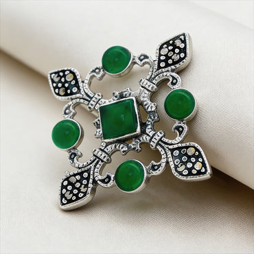 Emerald Noir Heritage Brooch