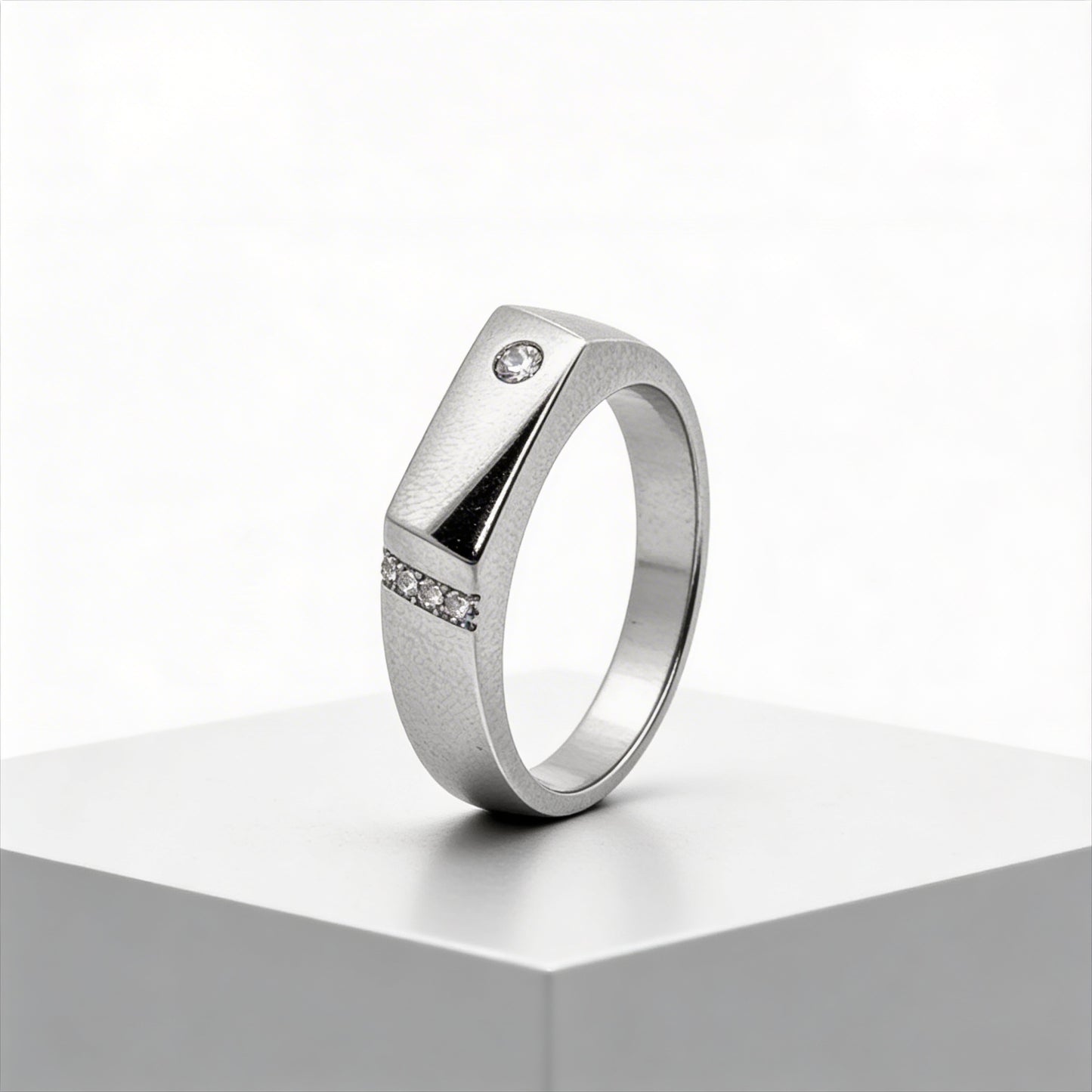 Urban Edge Diamond Accent Ring