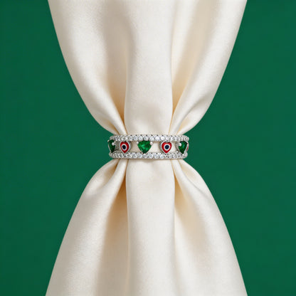 Evil Eye Emerald Charm Band