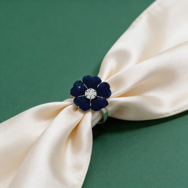 Noir Sapphire Blossom Ring