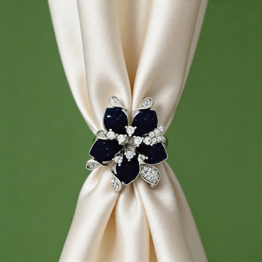 Midnight Blossom Diamond Ring