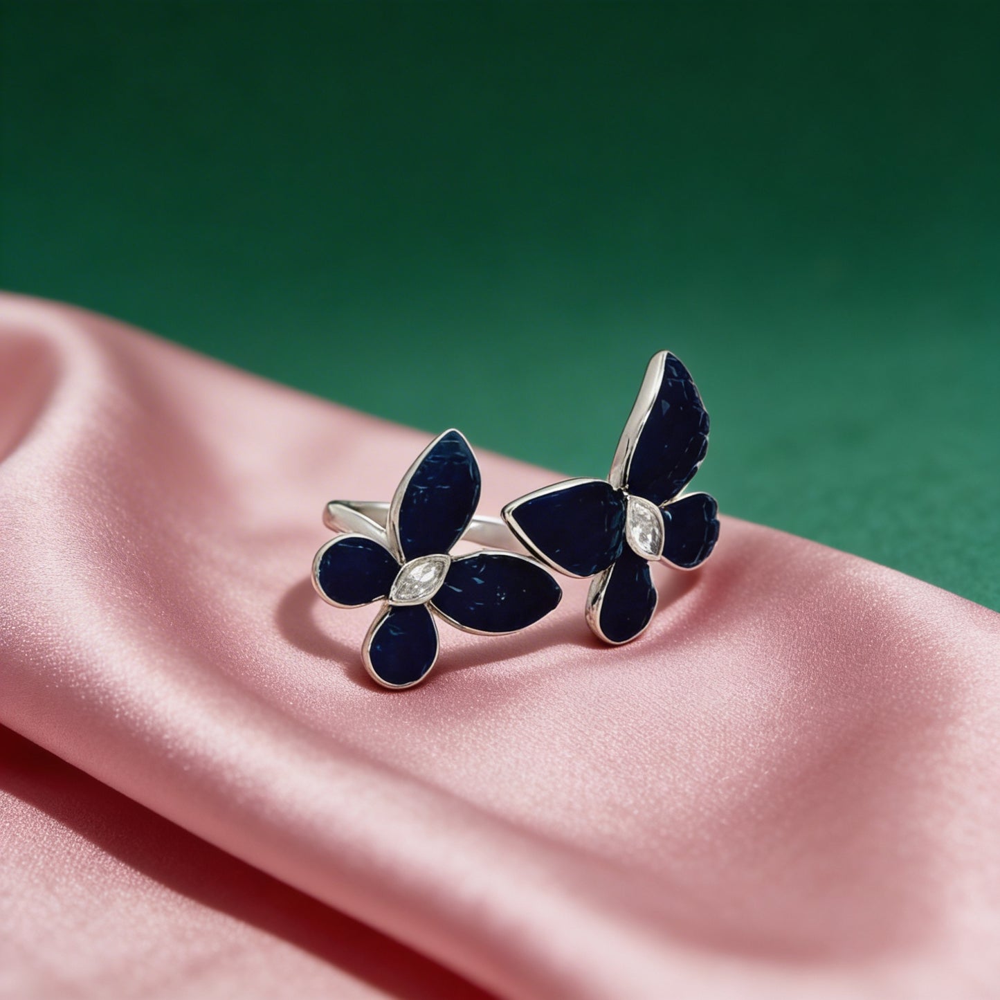 Midnight Bloom Duo Ring